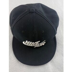 Nike Air Hat Baseball Cap Black‎ Embroidered Logo One Size OSFM Snap Back